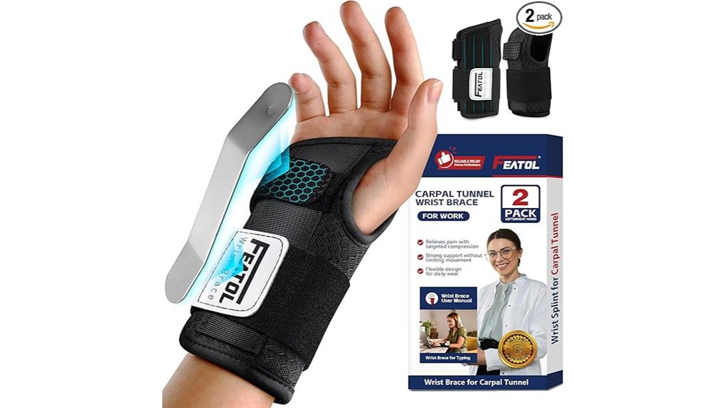 featol two piece wrist brace