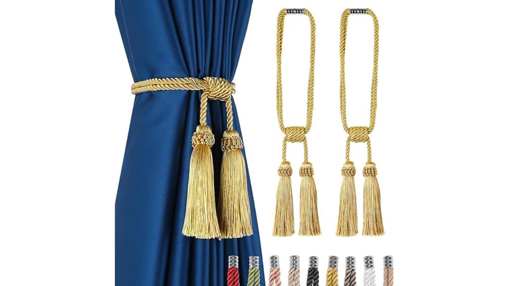 fenghuangwu gold magnetic curtain tiebacks