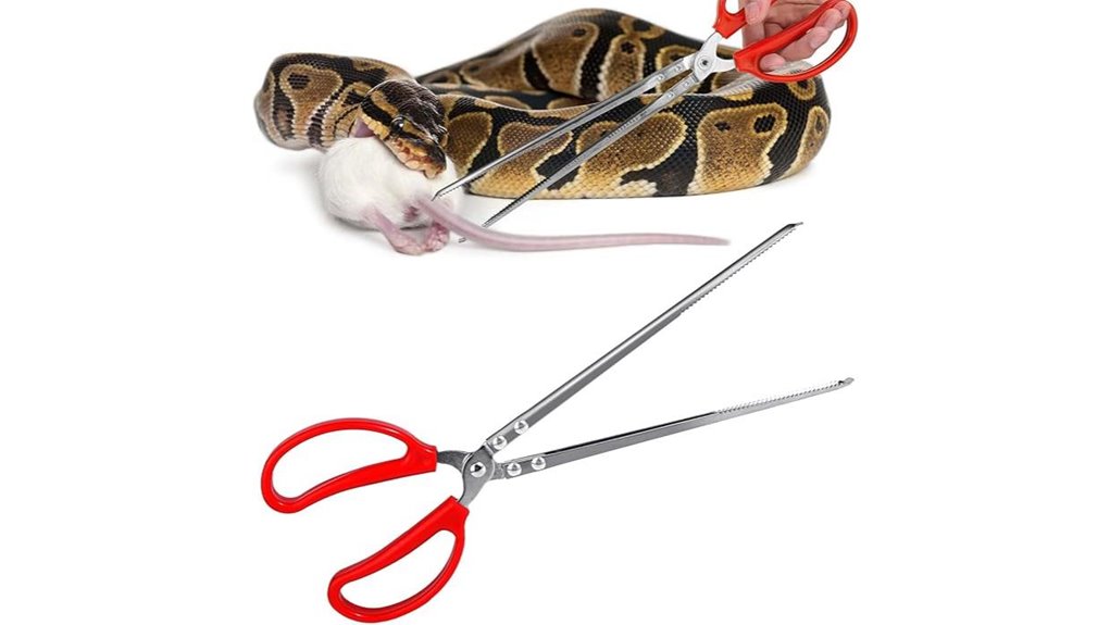 fifteen inch reptile feeding tongs