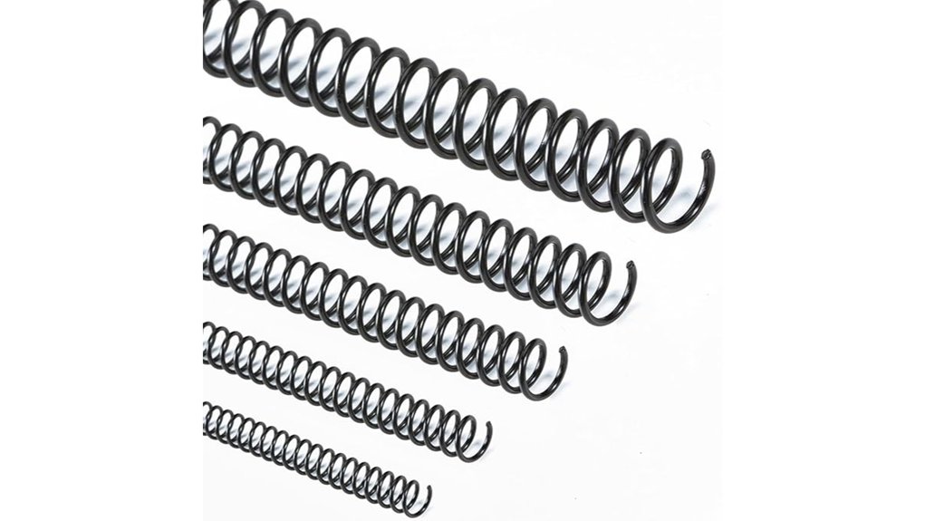 fifty black spiral coils