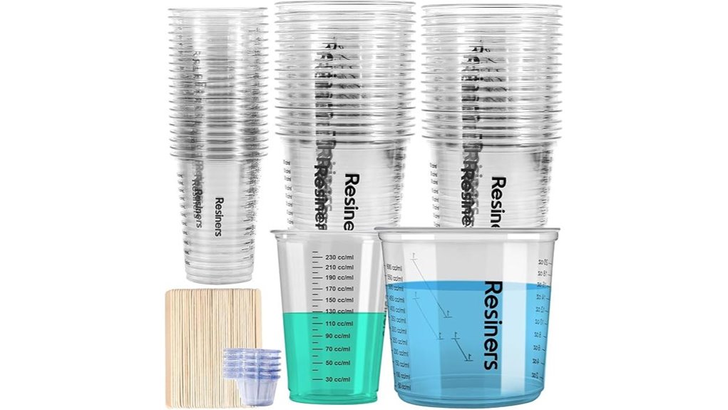 fifty dual size resin cups