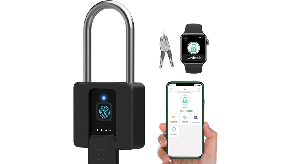 fingerprint gate lock with biometric keypad