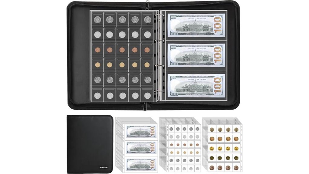fireproof 400 pocket coin paper binder