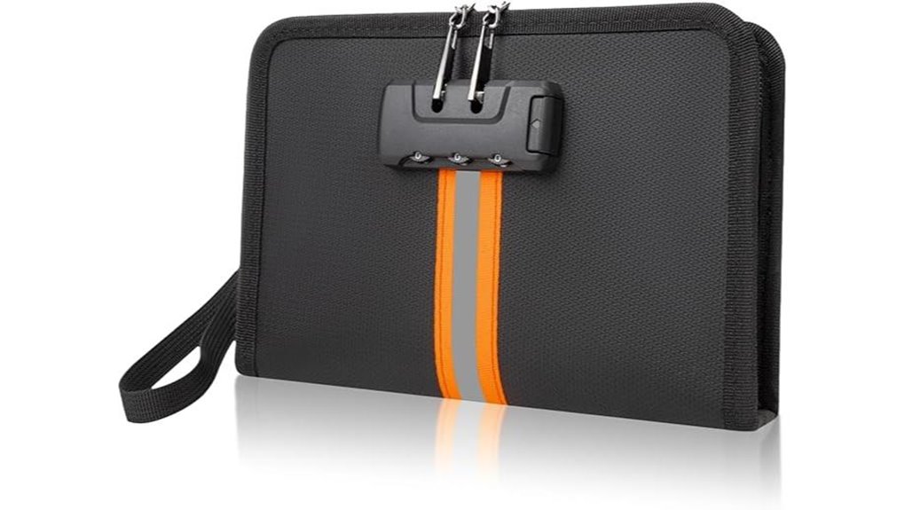 fireproof money bag with lock