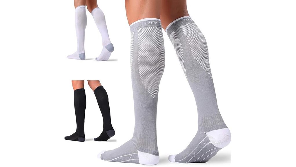 fitrell 3 pair 20 30mmhg socks
