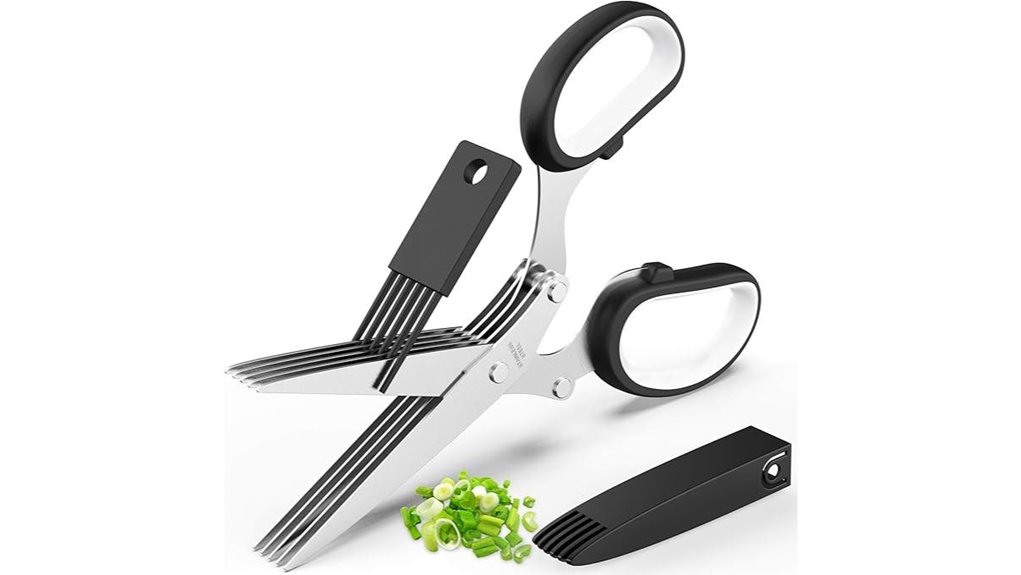 five blade stainless herb scissors