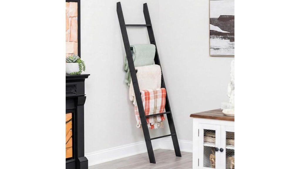 five foot blanket ladder rack six tier black