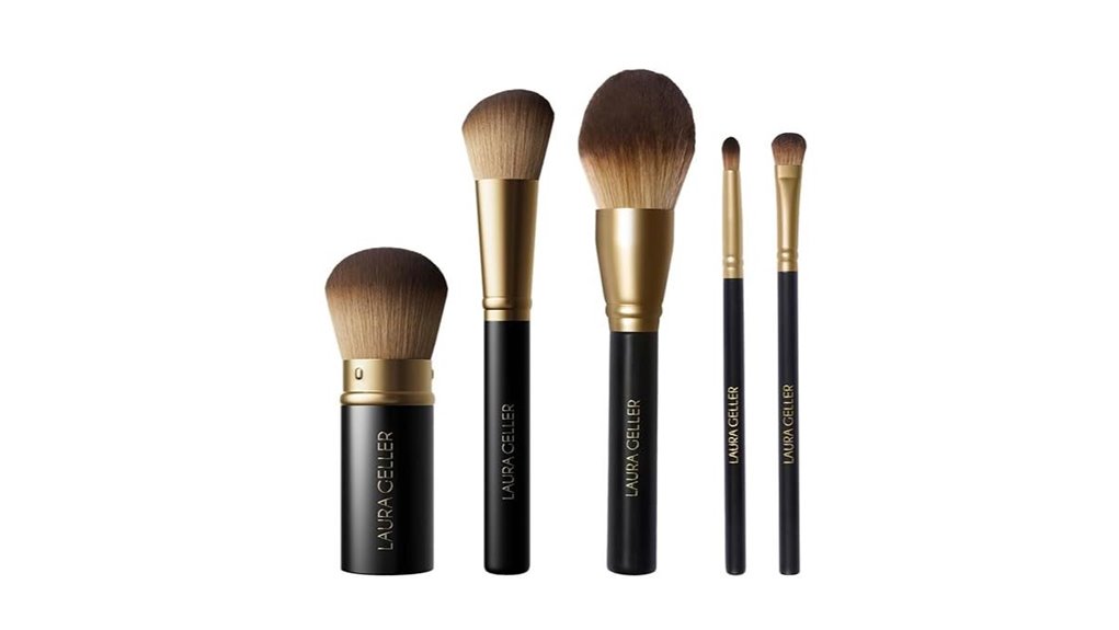 five full face brushes