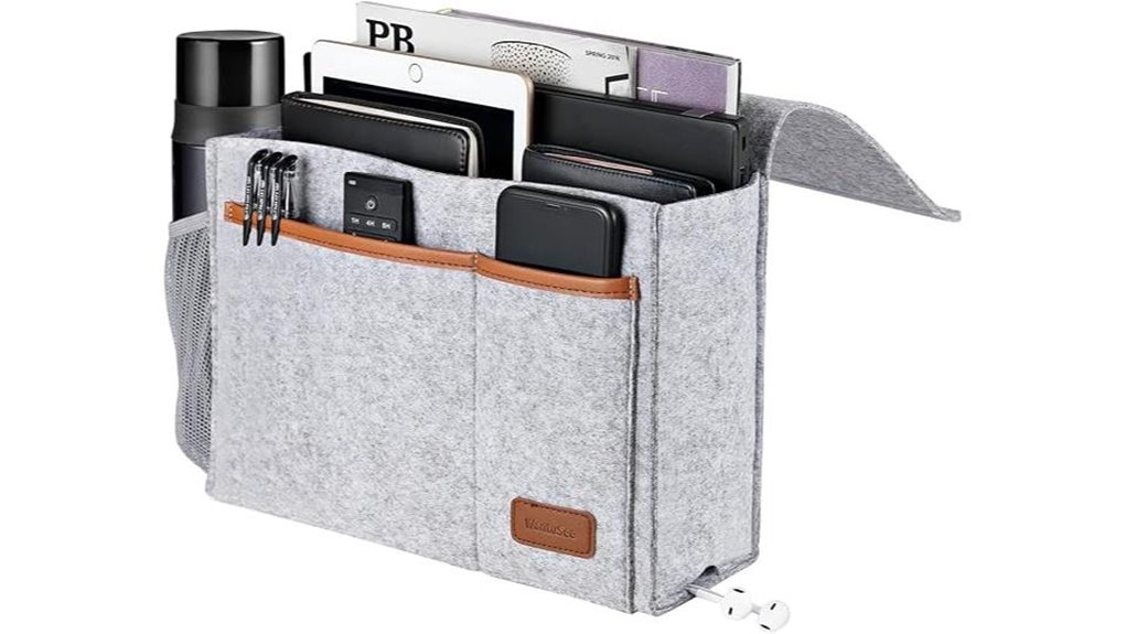 five pocket bedside felt caddy