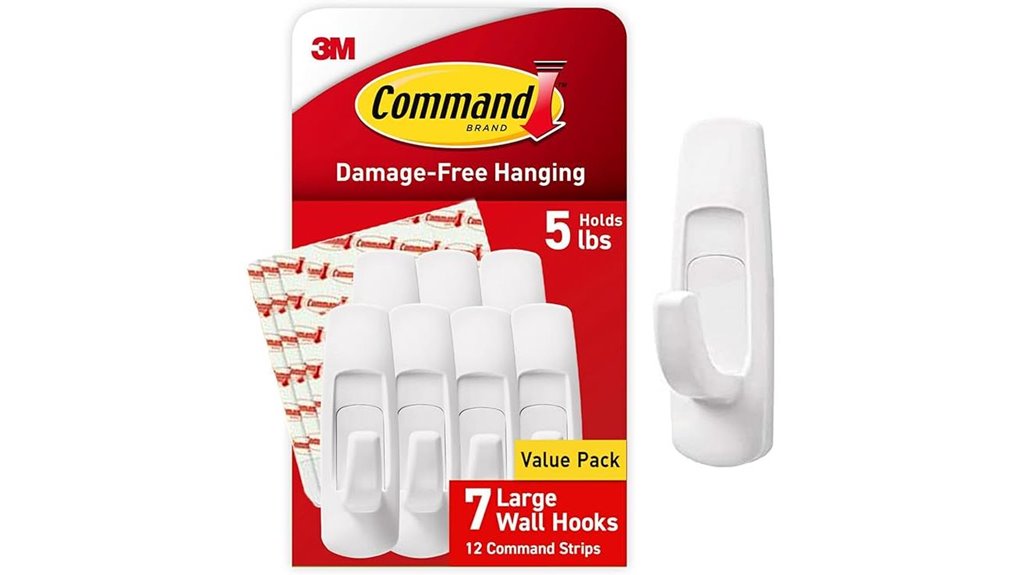 five pound hooks strips damage free organization