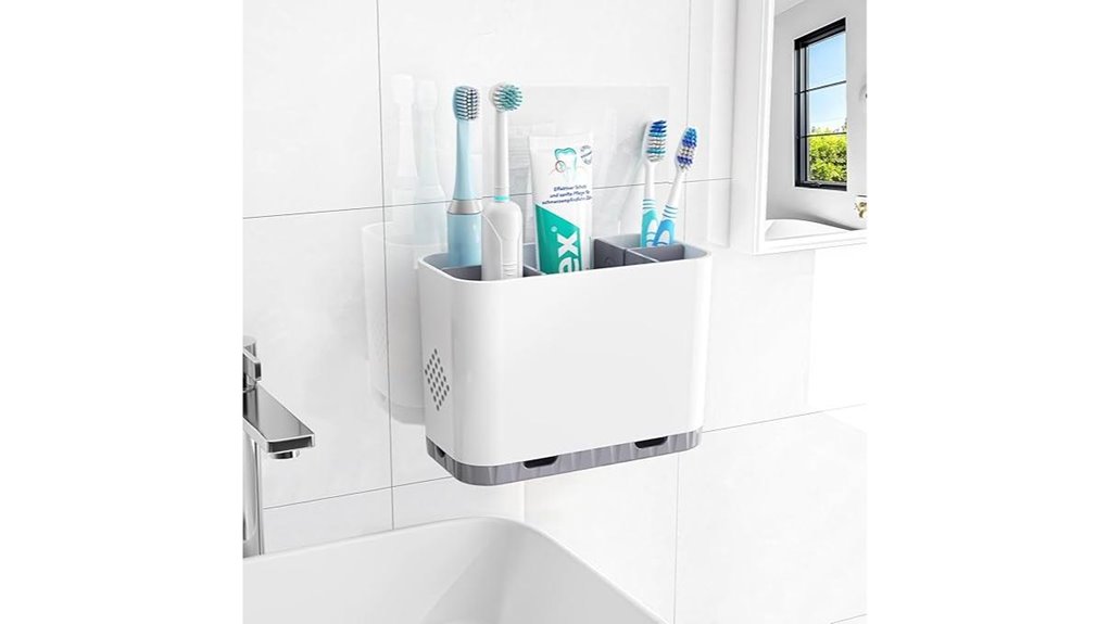 five slot detachable toothbrush holder