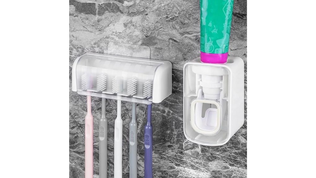 five slot toothbrush holder squeezer