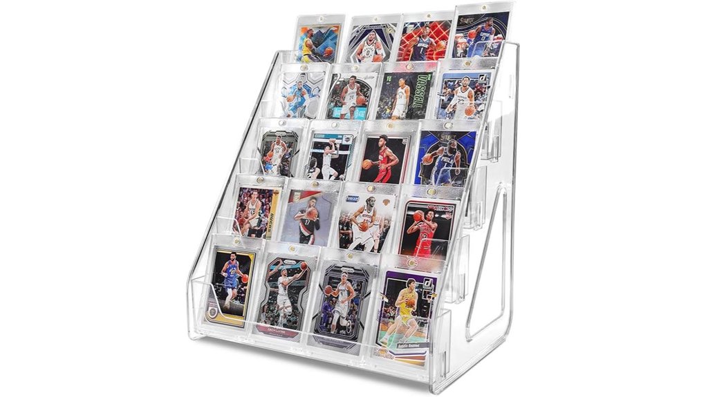 five tier card display stand