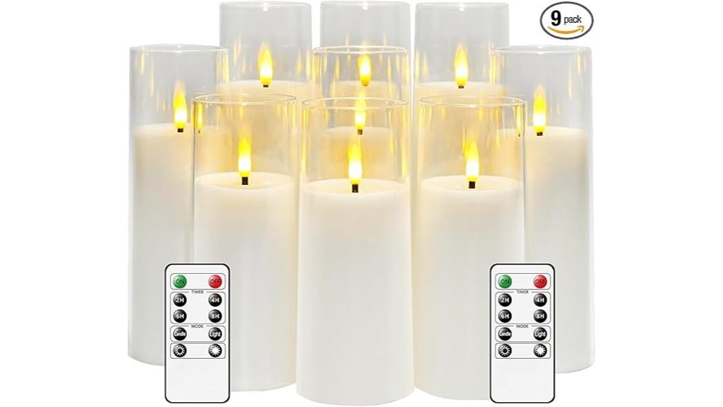 flameless candles remote 9 pack