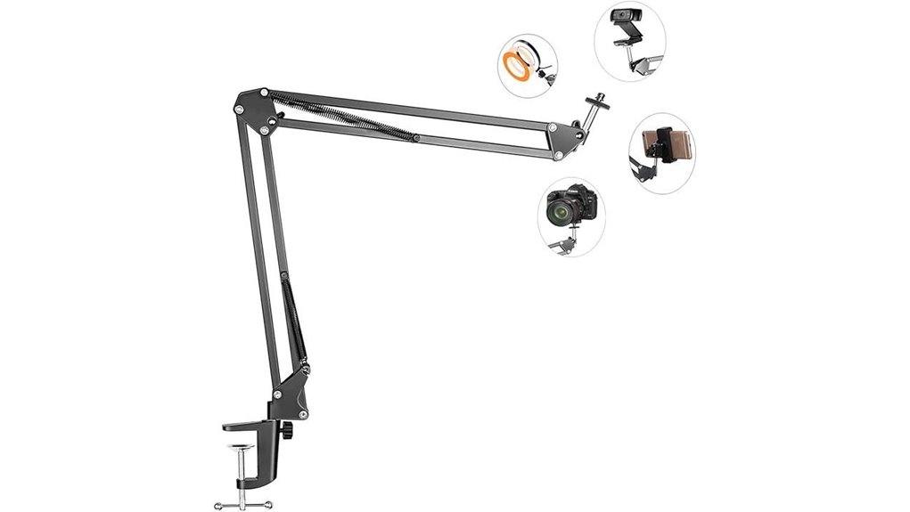 flexible overhead camera phone mount