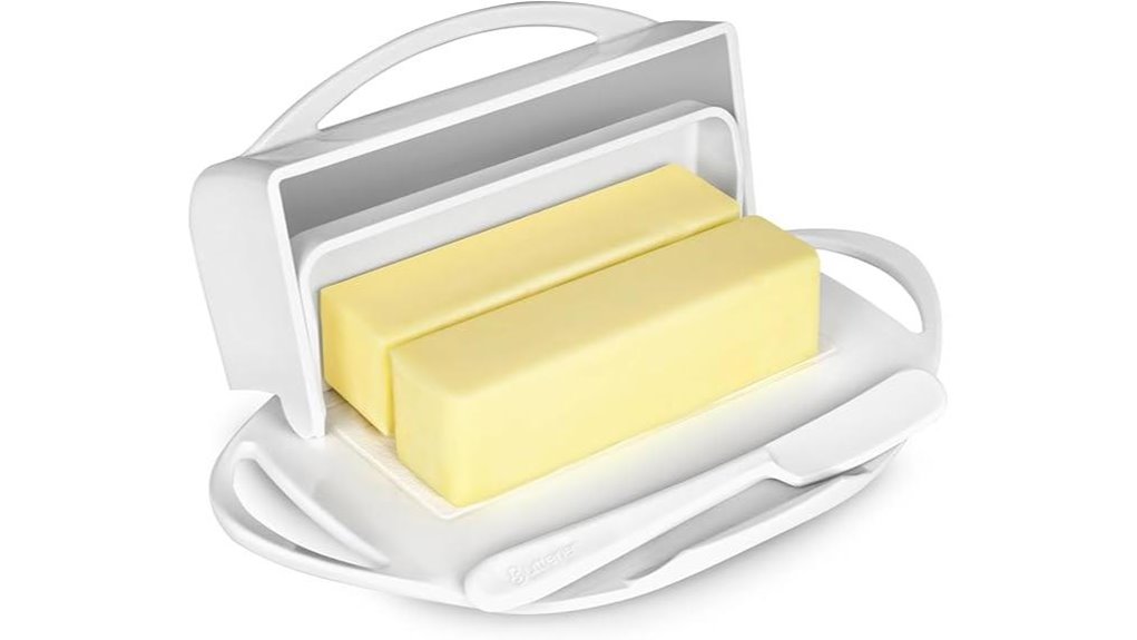 flip top butter dish set