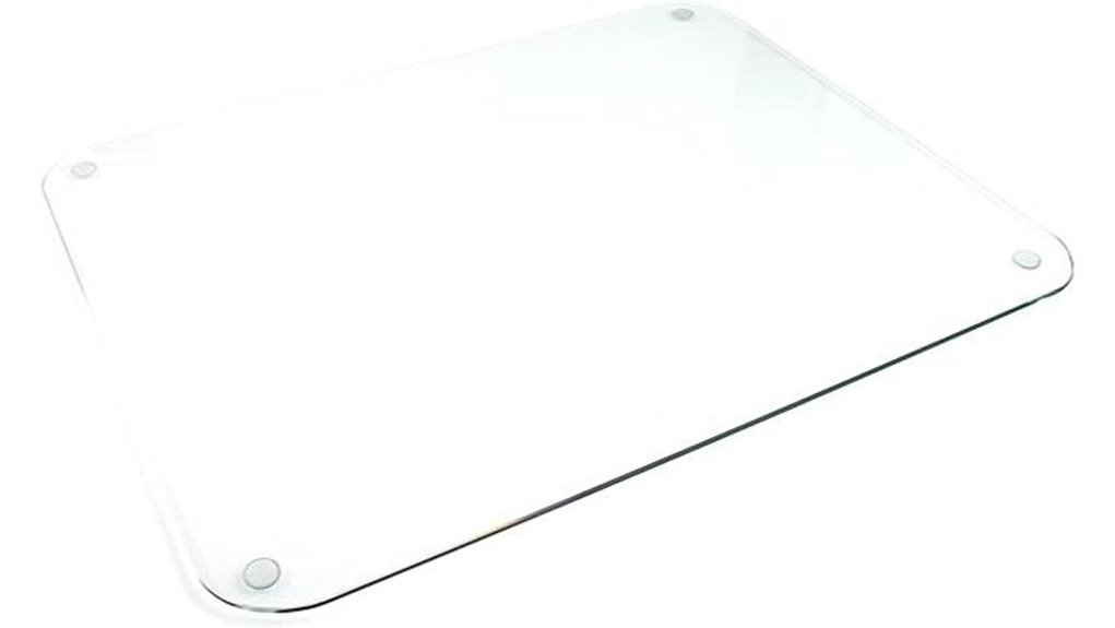 floortex clear desk pad with silicone feet