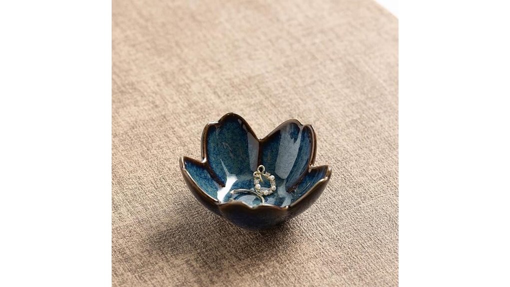 floral ceramic ring tray