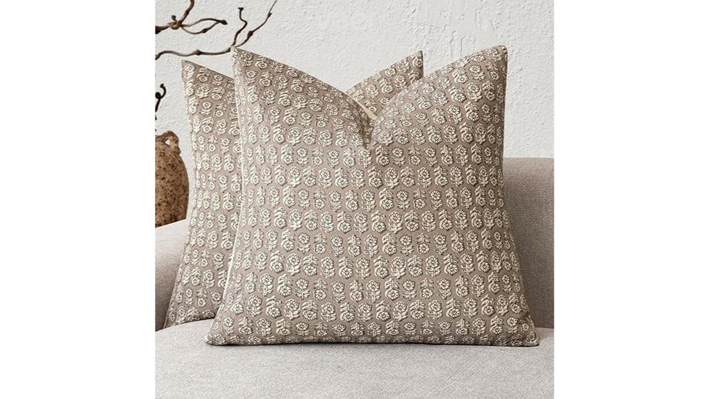 floral throw pillow set