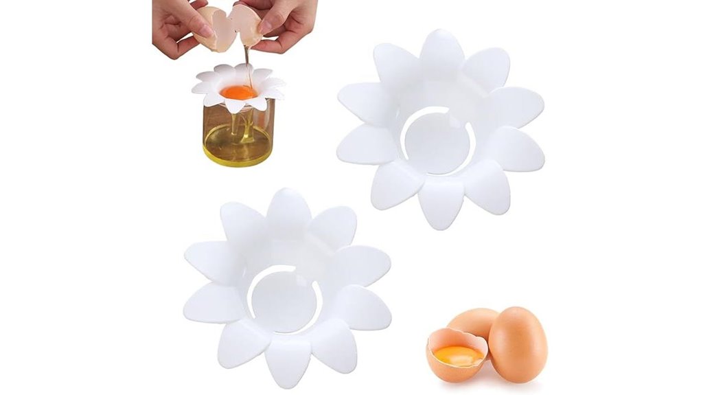 flower shaped yolk separator set 2 pcs