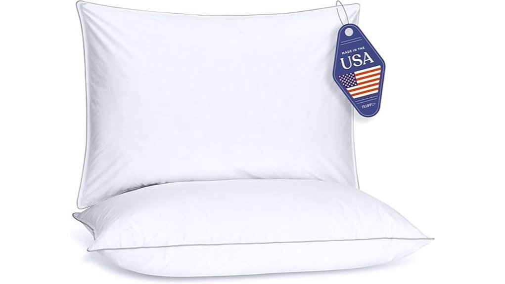 fluffco queen down pillows