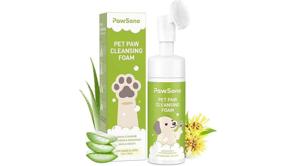 foaming paw cleaner brush