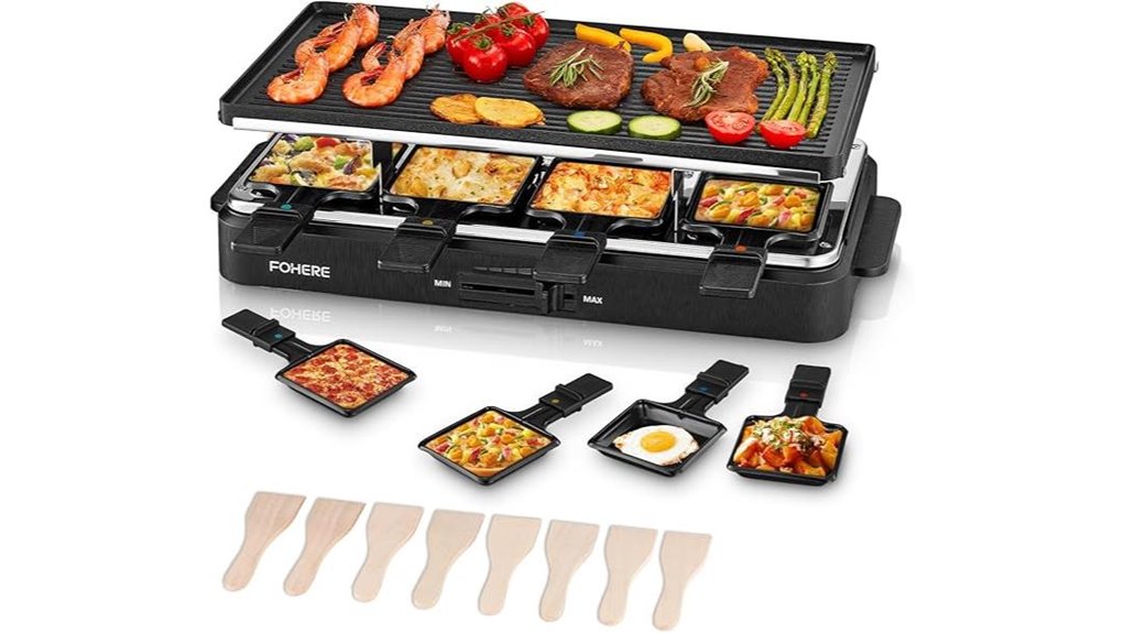 fohere 2 in 1 raclette grill