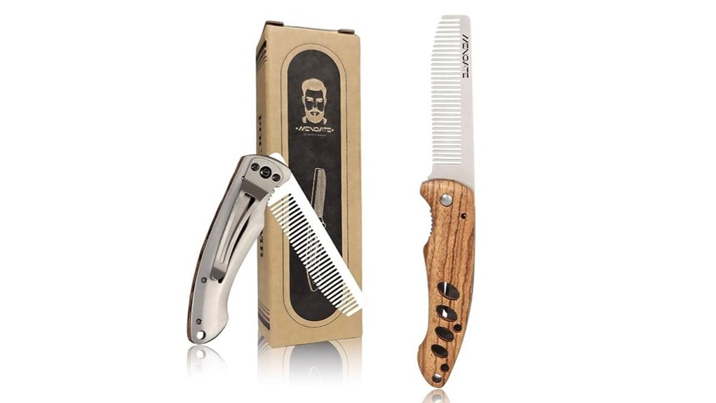 foldable 180 beard comb
