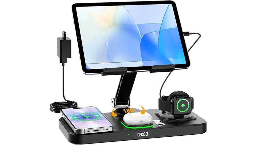 foldable 30w wireless clock light