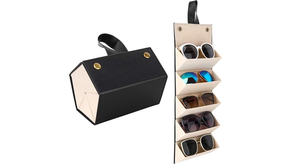 foldable 5 slot pu organizer