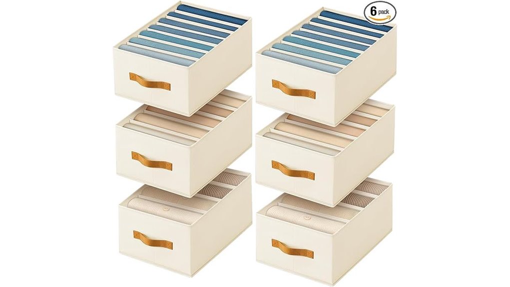 foldable beige jeans organizer