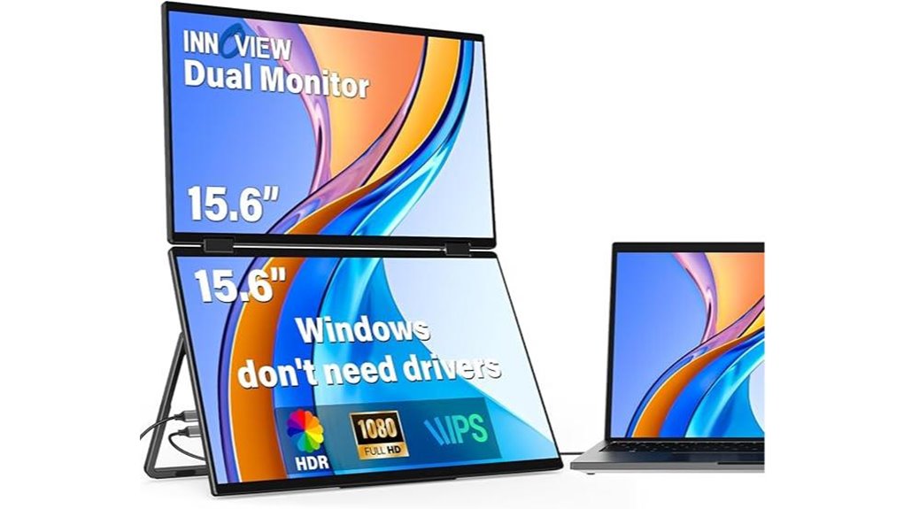 foldable dual 15 6 inch 1080p
