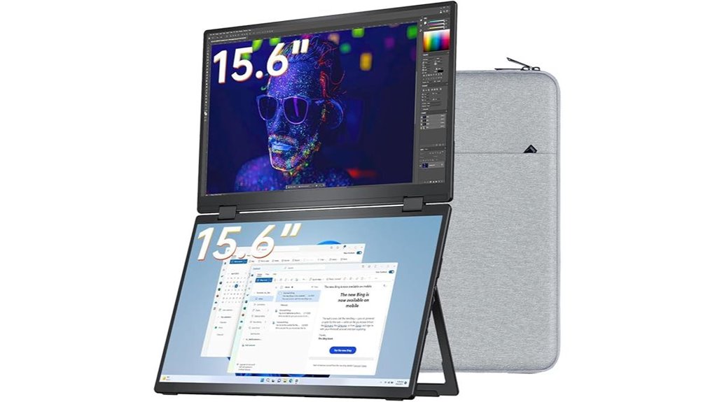 foldable dual 15 6 monitor