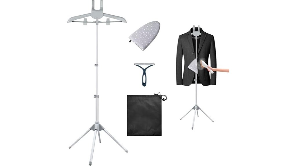 foldable garment steamer hanger set