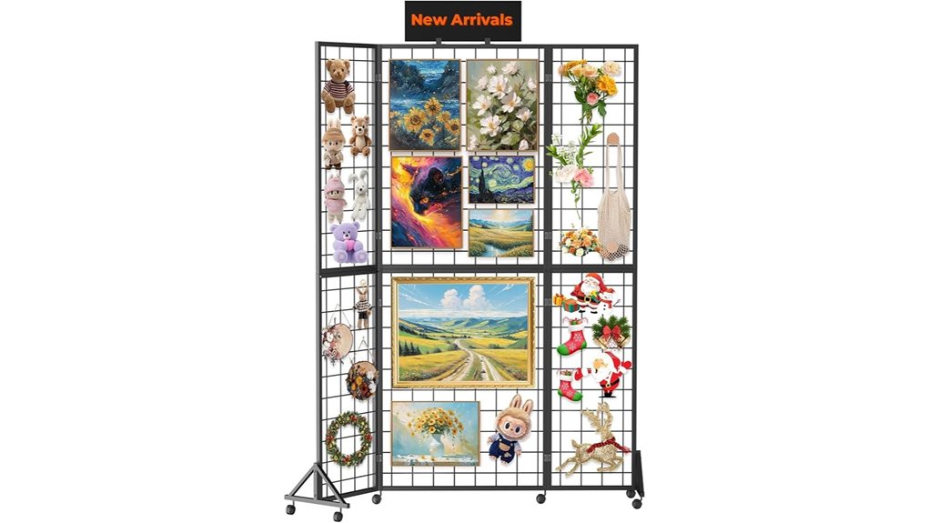 foldable heavy duty gridwall stand