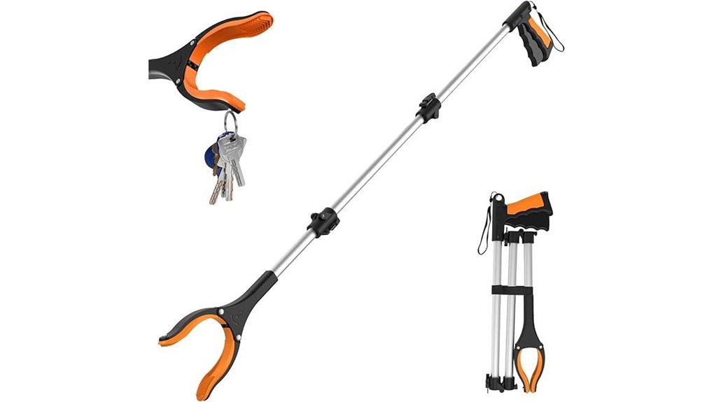 foldable magnetic rotating grabber