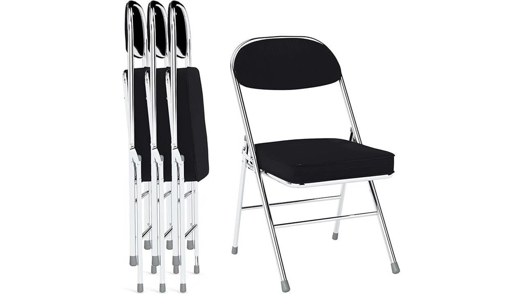 foldable padded chairs set