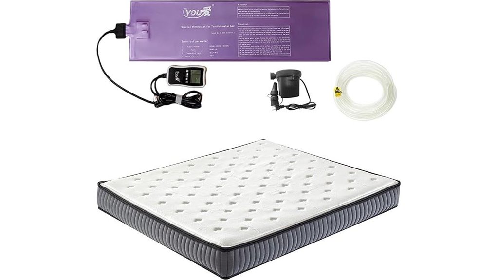 foldable semi waveless queen waterbed