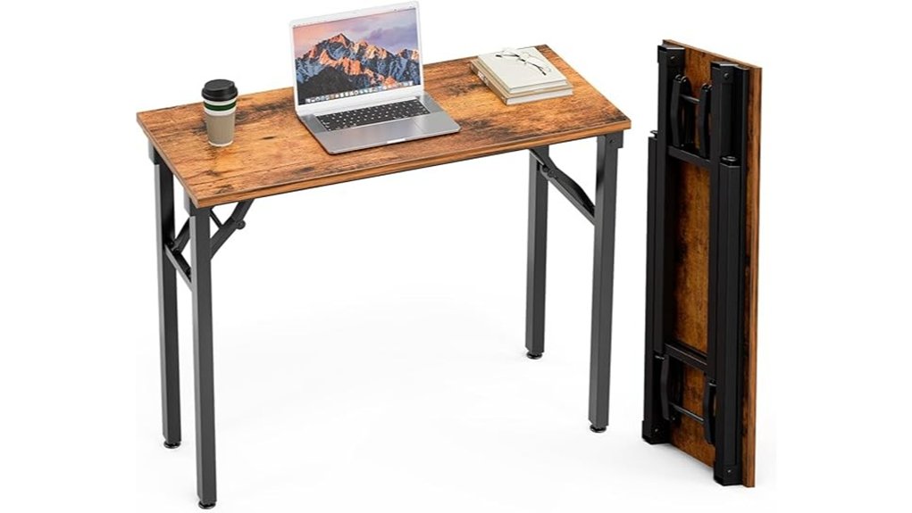 foldable small desktop no assembly
