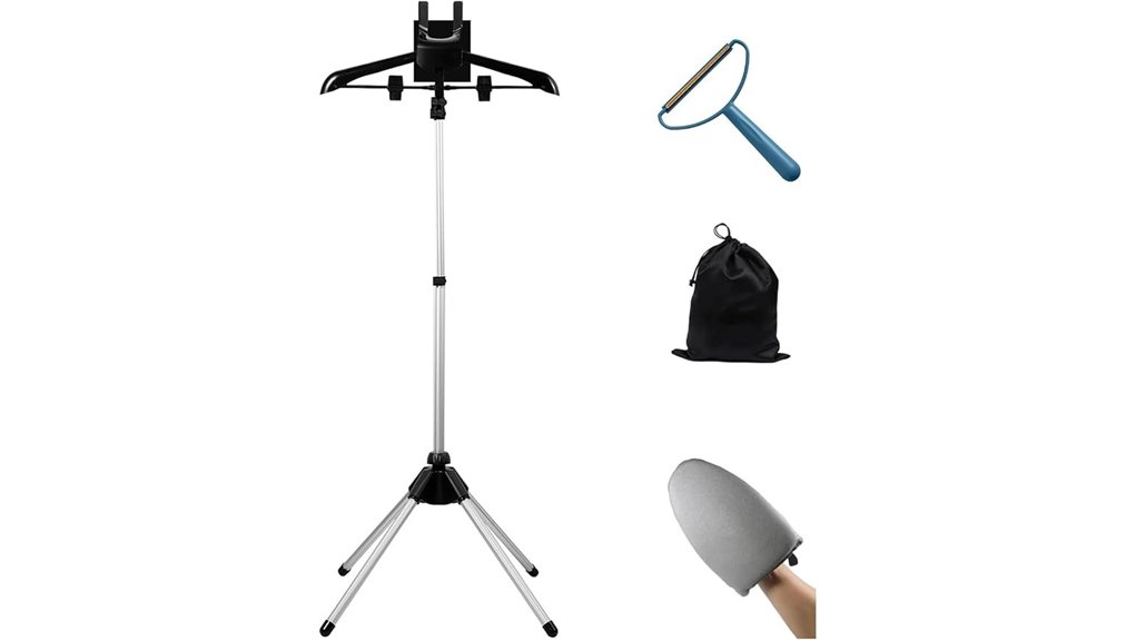 foldable stand for clothes steamer