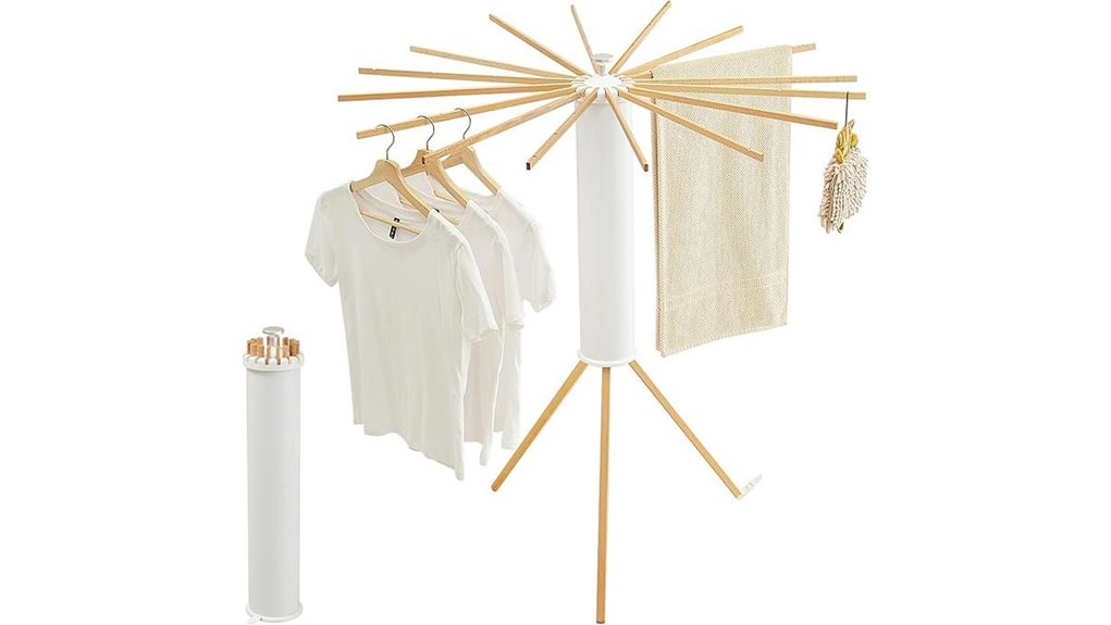foldable wooden clothes rack