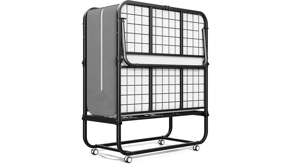 folding bed on wheels