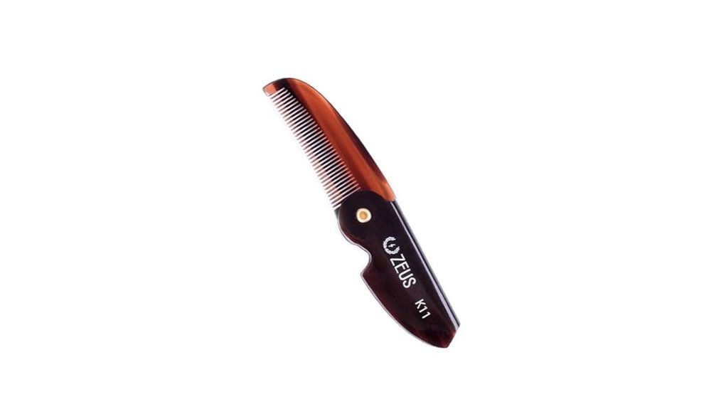 folding mustache beard comb