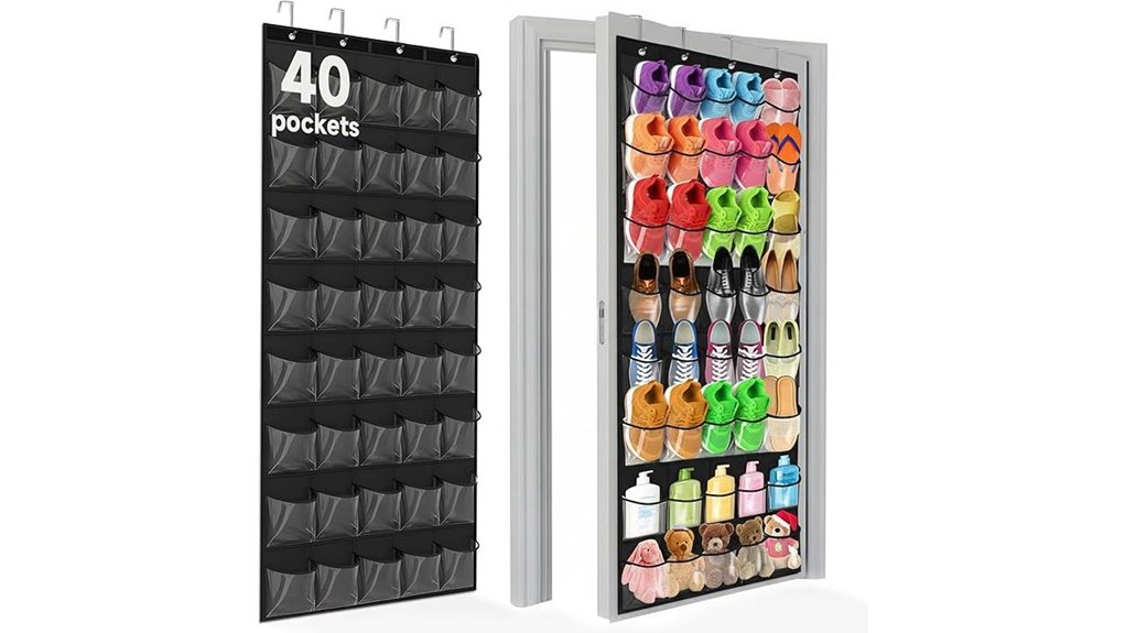 forty pocket door shoe organizer