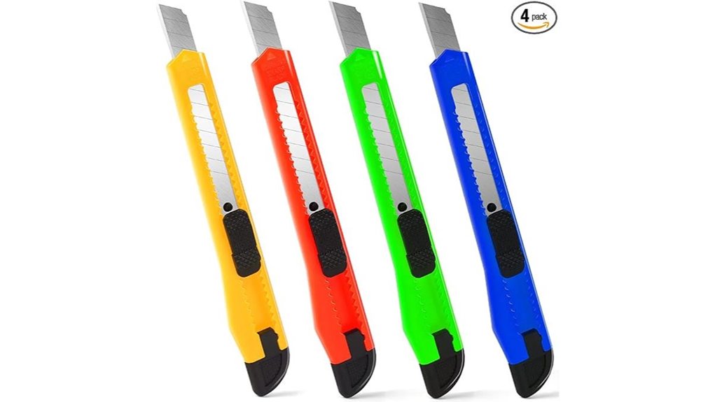 four 9mm snap off knives