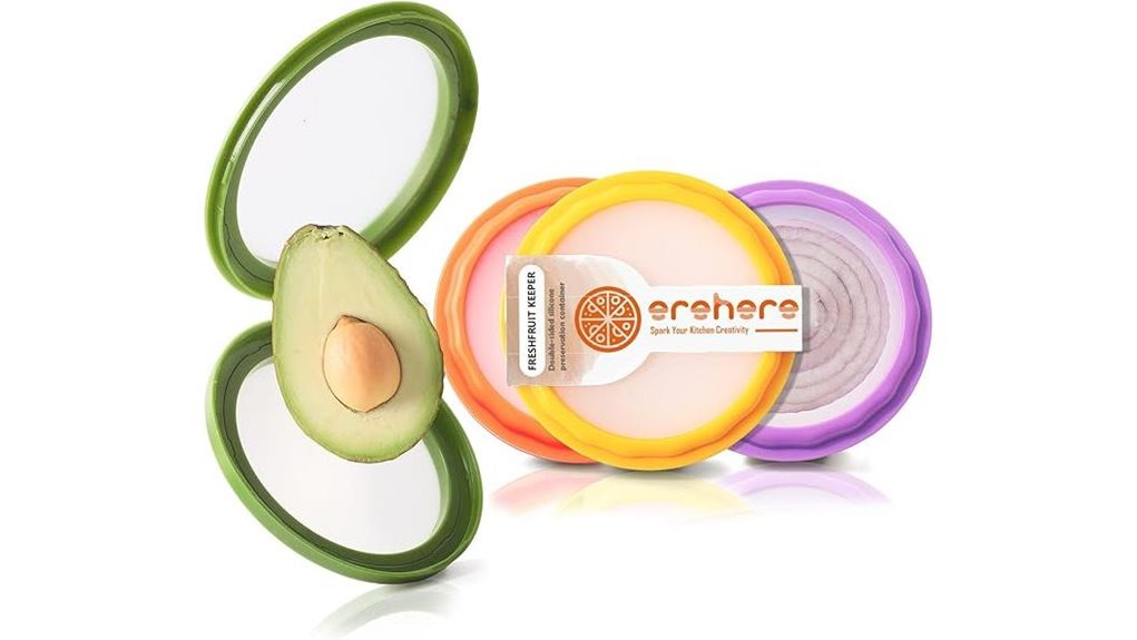four airtight silicone containers