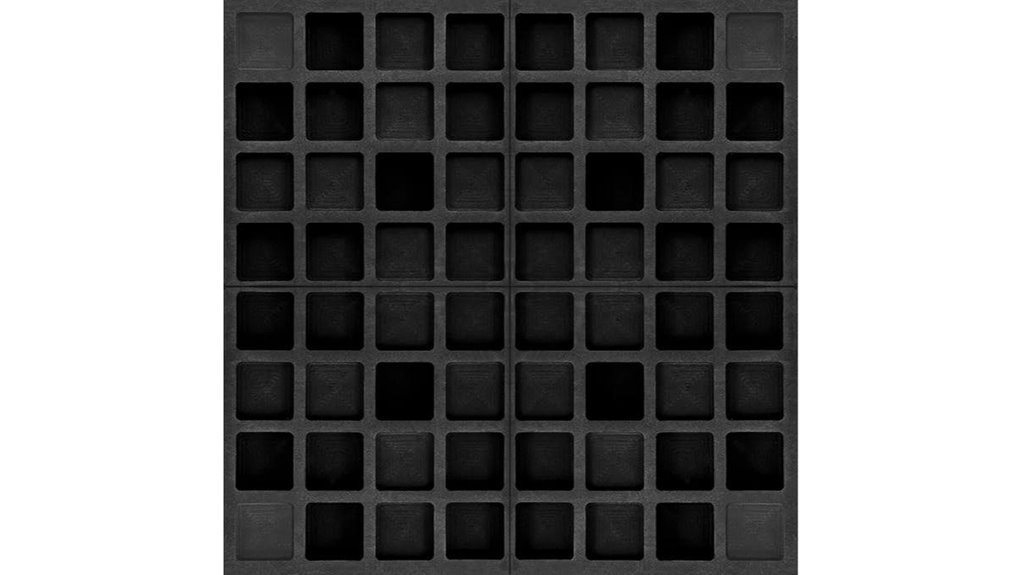 four black eva diffusers