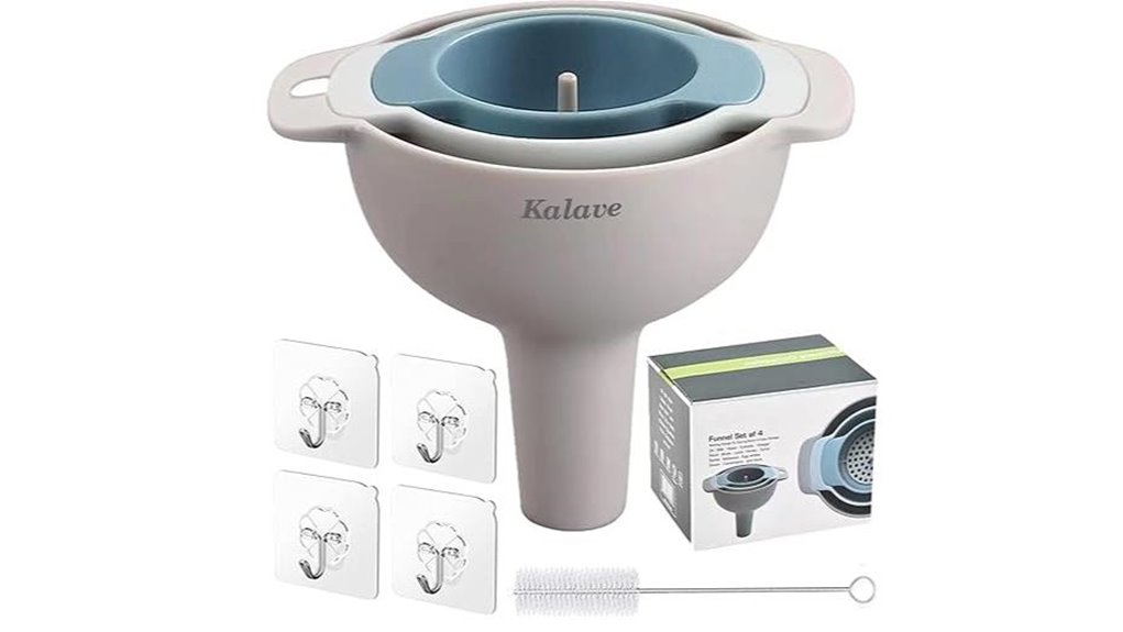 four bpa free kitchen funnels