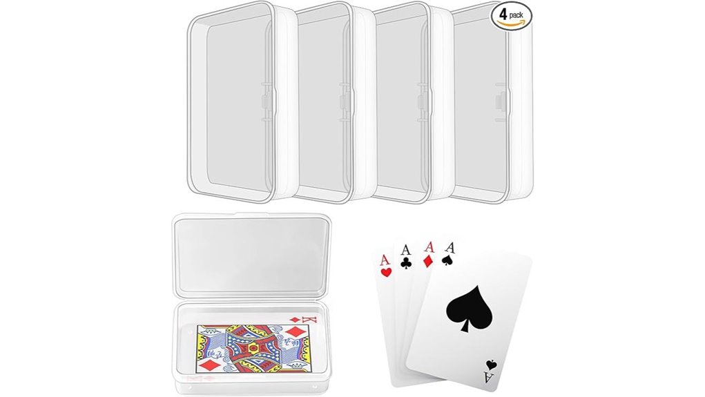 four clear card snapboxes