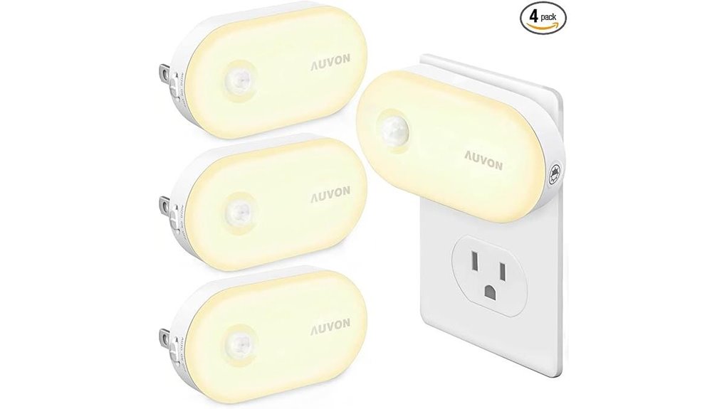 four dimmable motion activated lights